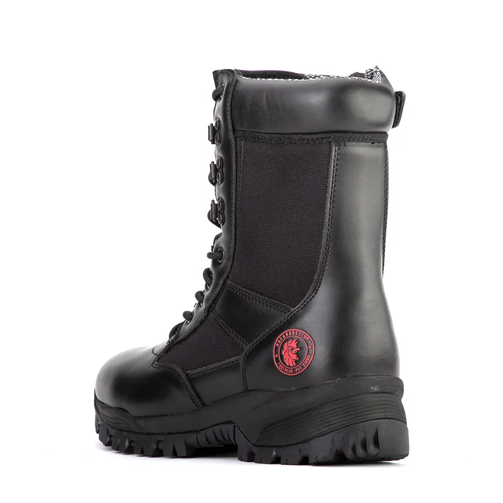 ROCKROOSTER Vega 8 inch Black Action leather Soft Toe Tactical Police Boots AB5317