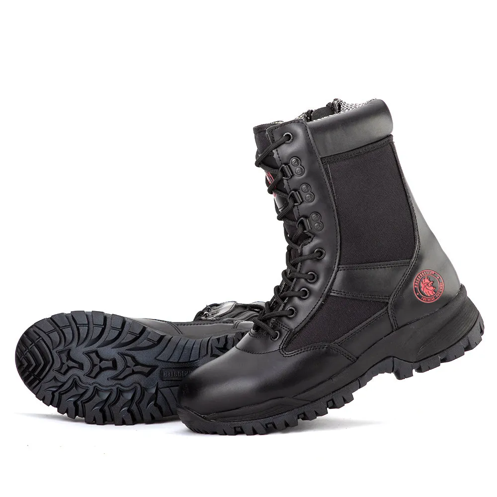 ROCKROOSTER Vega 8 inch Black Action leather Soft Toe Tactical Police Boots AB5317