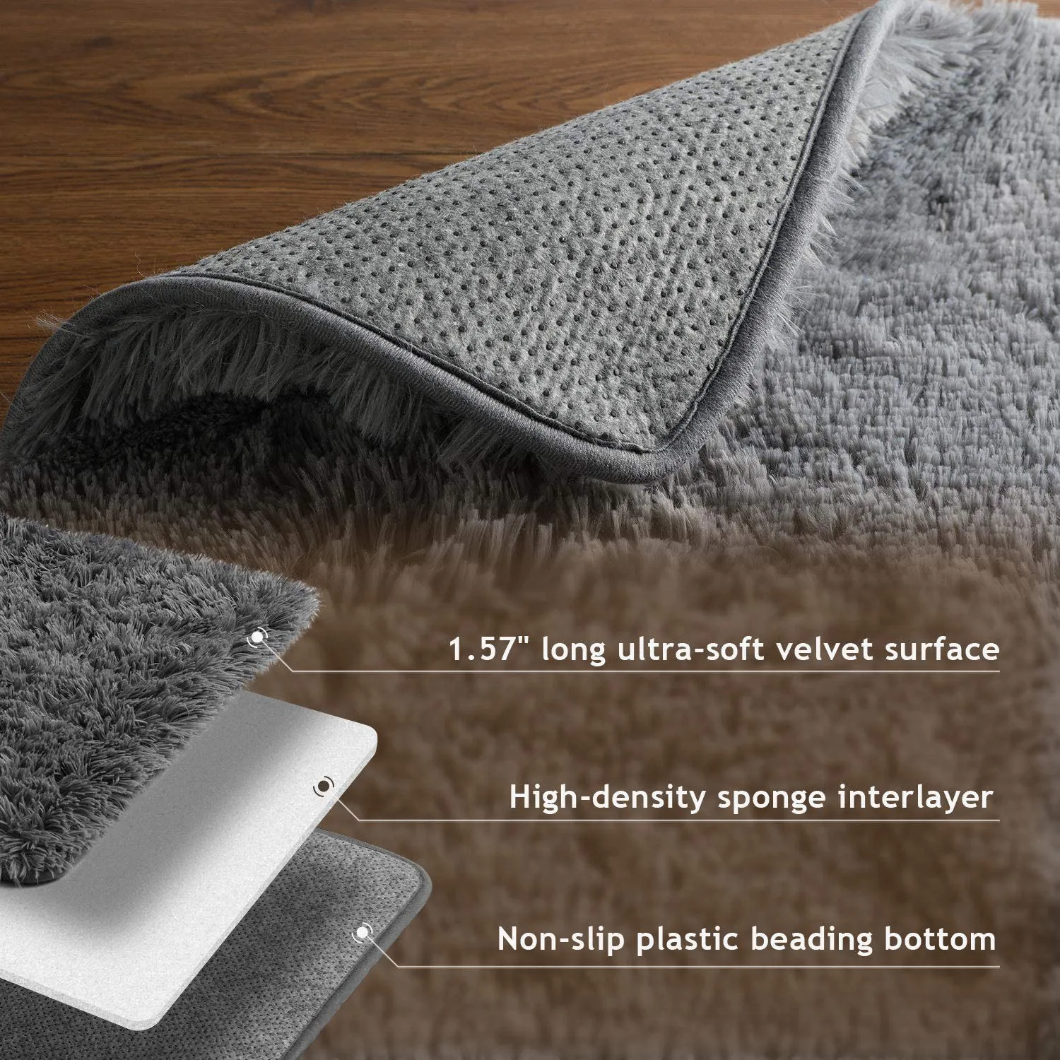 Rynx | Ophanie White Rugs For Bedroom, Girl Child Baby Shaggy Shag Fuzzy Soft Plush Blanket, Indoor Floor Living Room Rug For Youth Dorm Home Decor Aesthetics, Children's Room, 4 X 5.3 Feet