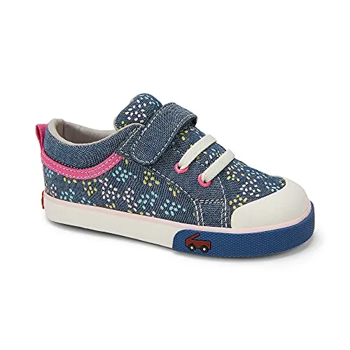 See Kai Run - Kristin Sneakers for Kids, Chambray/Sprinkles, Little Kid 12.5
