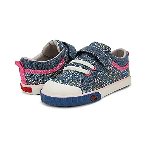 See Kai Run - Kristin Sneakers for Kids, Chambray/Sprinkles, Little Kid 12.5