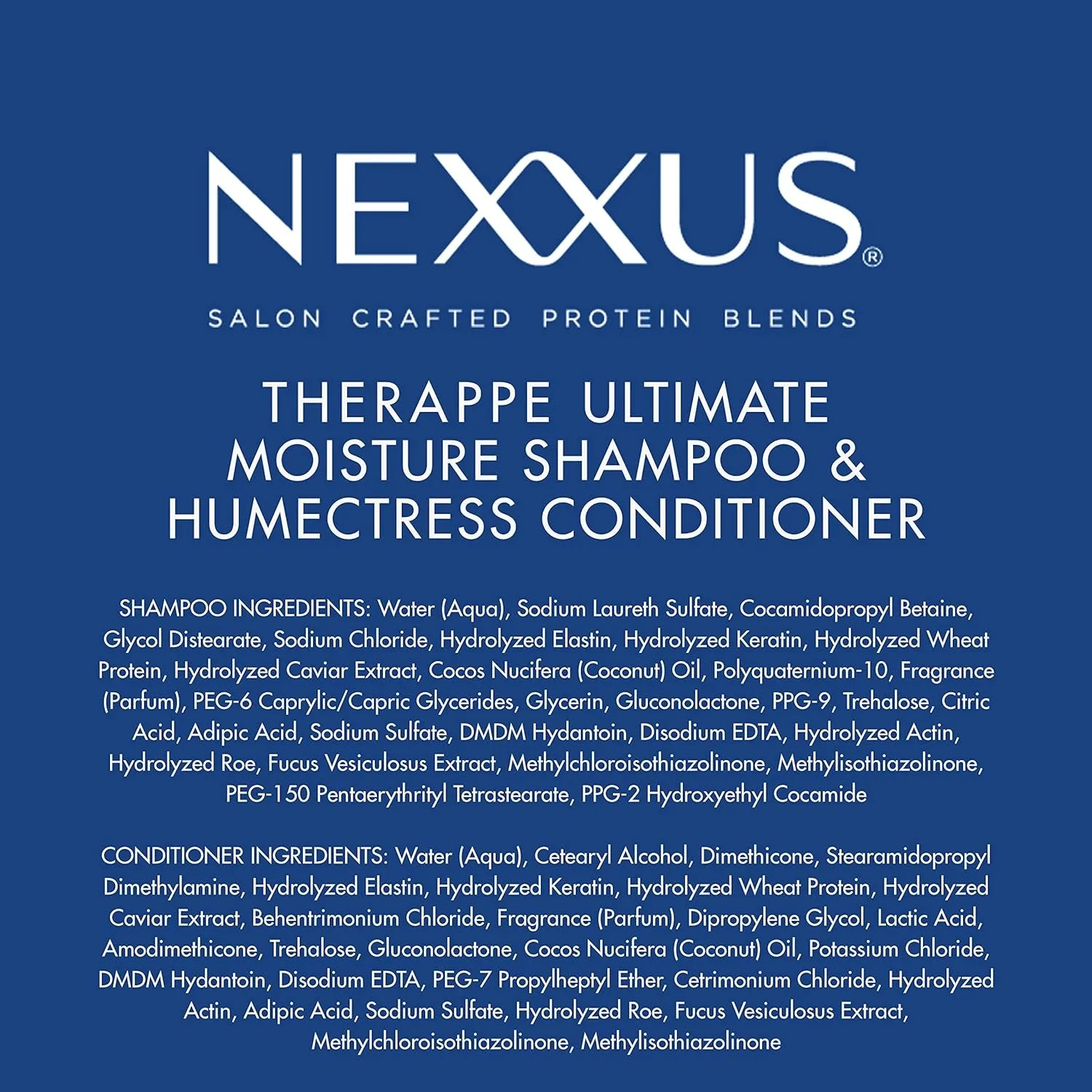 Shampoo and Conditioner Therappe Humectress 2 Count for Dry Hair Silicone-Free, Moisturizing Caviar Complex and Elastin Protein 33.8 Oz