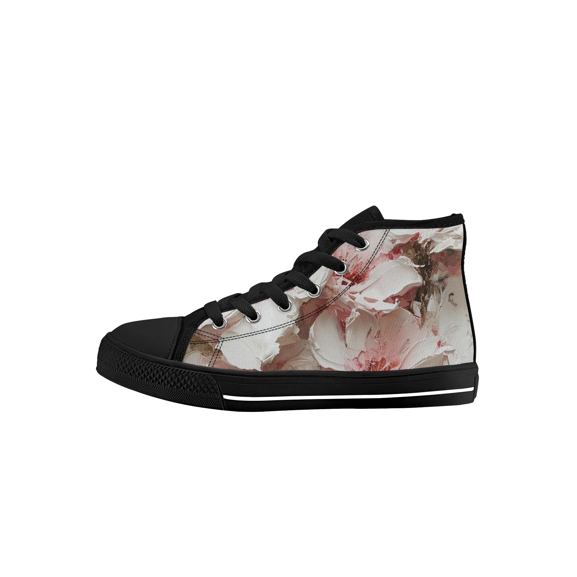 Slothy von Flowers Kids' High Top Canvas Shoes