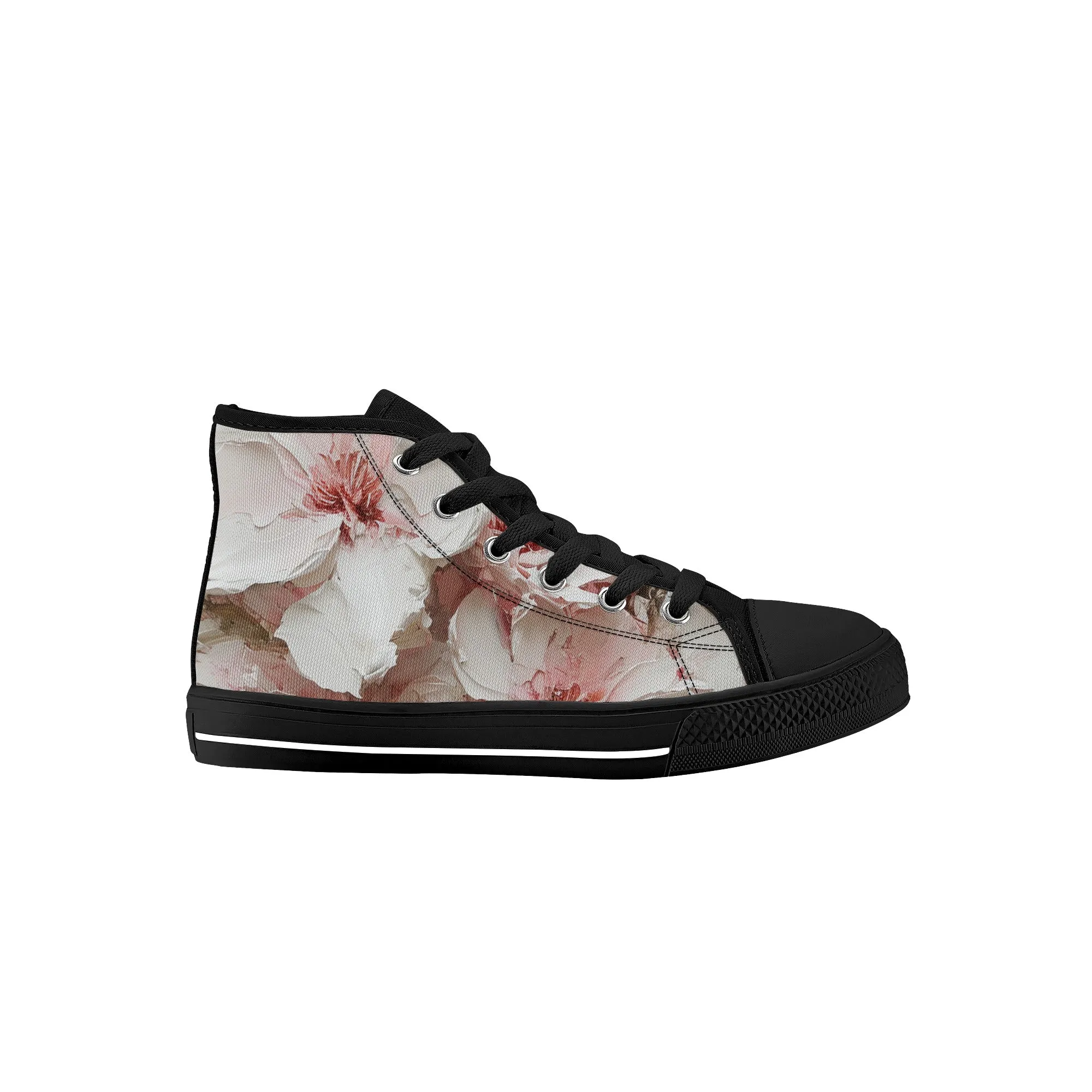 Slothy von Flowers Kids' High Top Canvas Shoes
