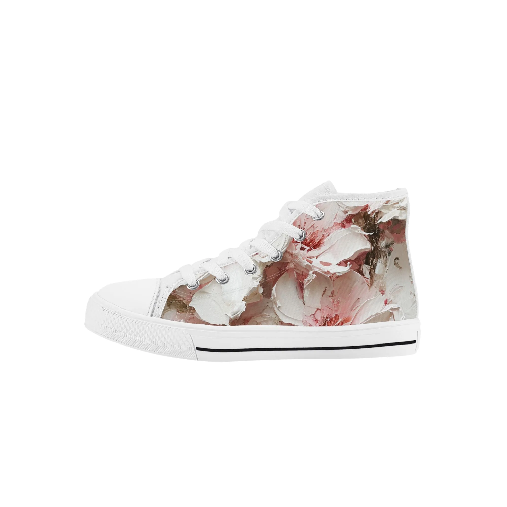Slothy von Flowers Kids' High Top Canvas Shoes
