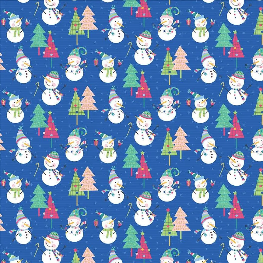 Snow Day Collection Build a Snowman 12 x 12 Double-Sided Scrapbook Paper by Photo Play Paper