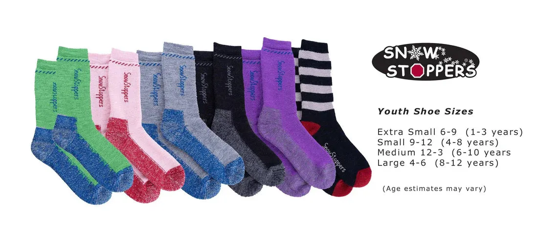 SnowStoppers - Kids Alpaca Wool Socks - Pink/Red
