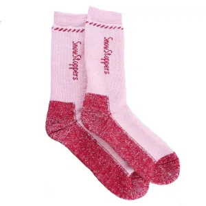 SnowStoppers - Kids Alpaca Wool Socks - Pink/Red