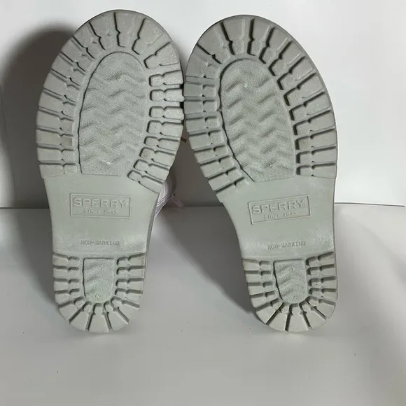 Sperry Kid’s Trailboard Boot Pink Shaft Laces Silver Upper Rubber Sole Zipper 3M