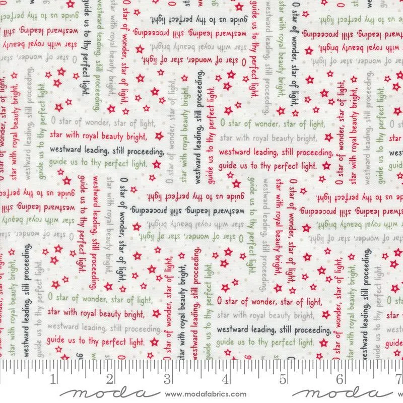 Starberry by Moda Fabrics WOVEN SONG TEXT/OFF WHITE