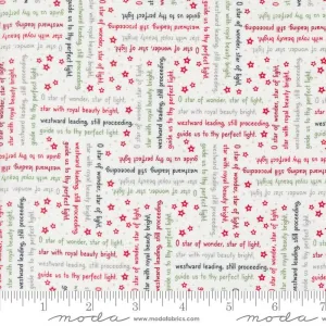 Starberry by Moda Fabrics WOVEN SONG TEXT/OFF WHITE