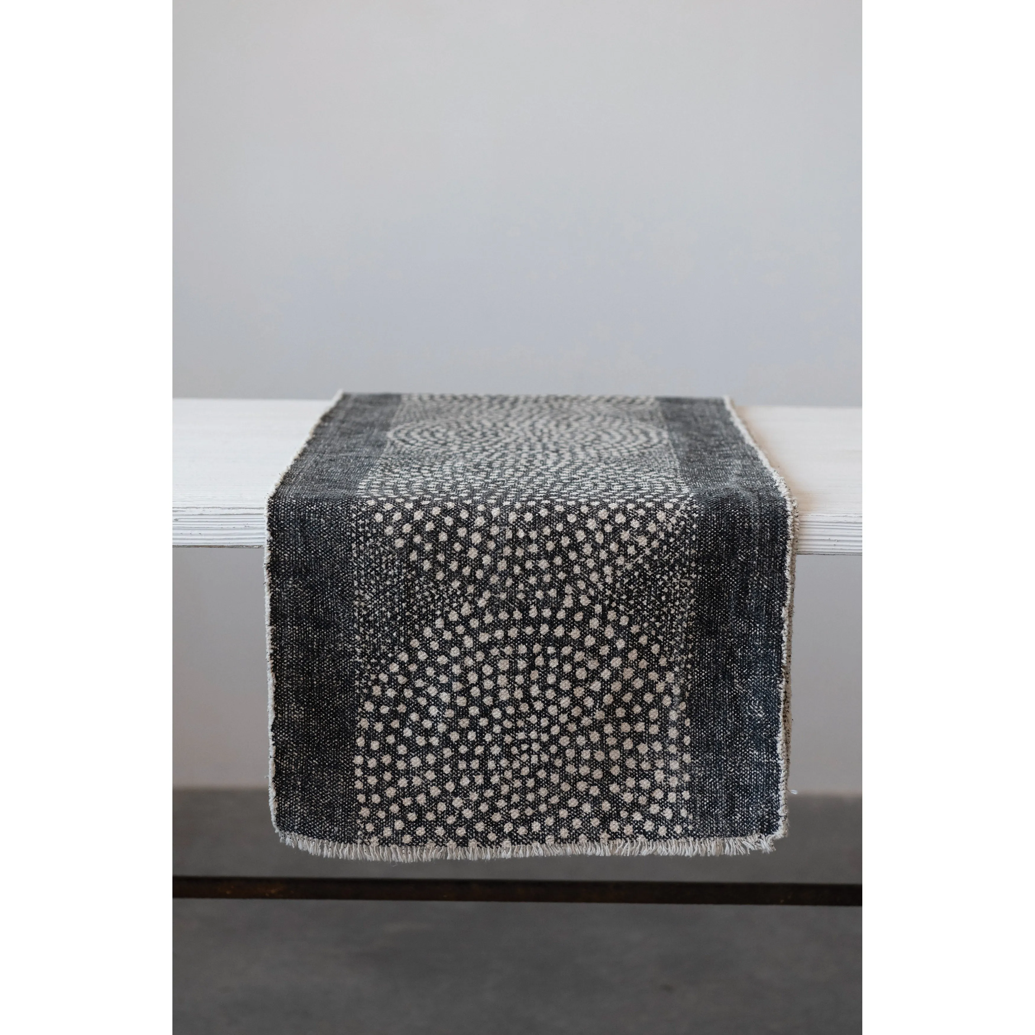Stonewashed Cotton Canvas Table Runner