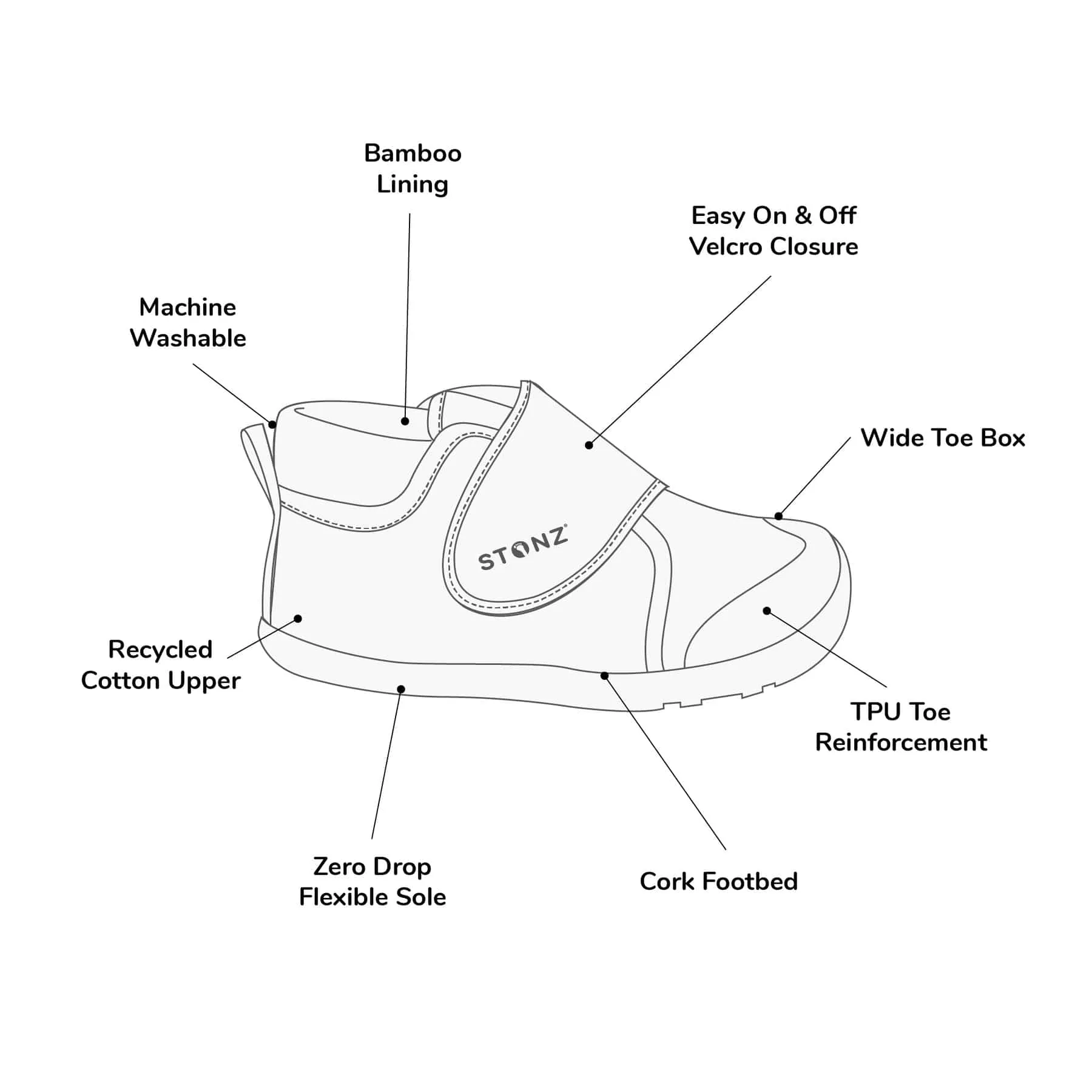 Stonz Cruiser Natural Baby Shoe - Tan