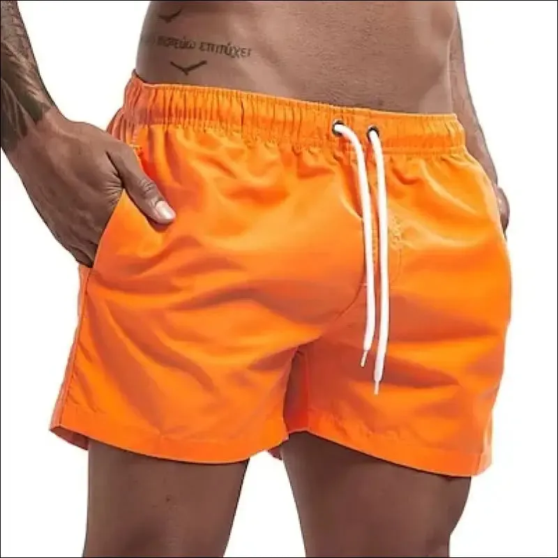Swim trunks for men - quick dry board shorts with pockets for surfing and beach