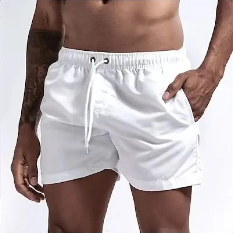 Swim trunks for men - quick dry board shorts with pockets for surfing and beach