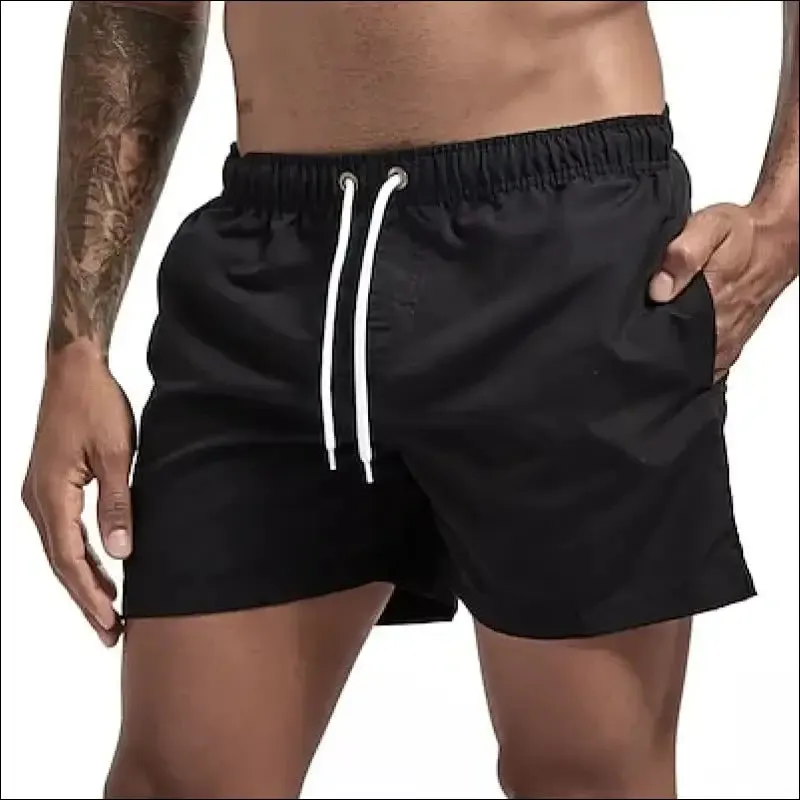 Swim trunks for men - quick dry board shorts with pockets for surfing and beach