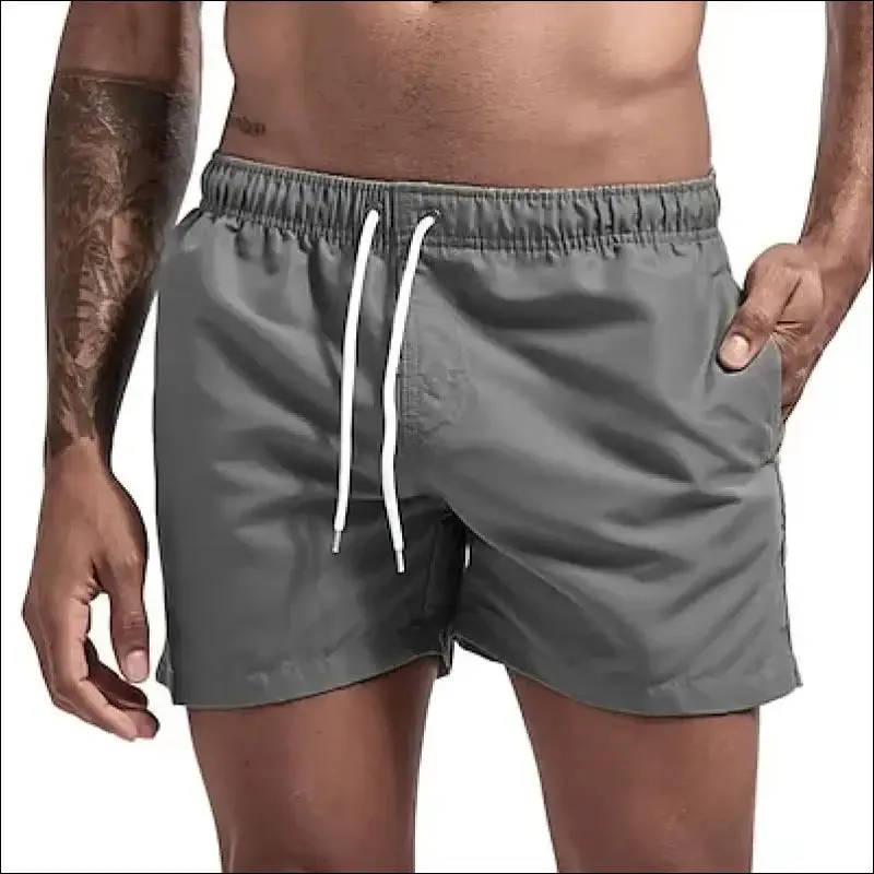 Swim trunks for men - quick dry board shorts with pockets for surfing and beach