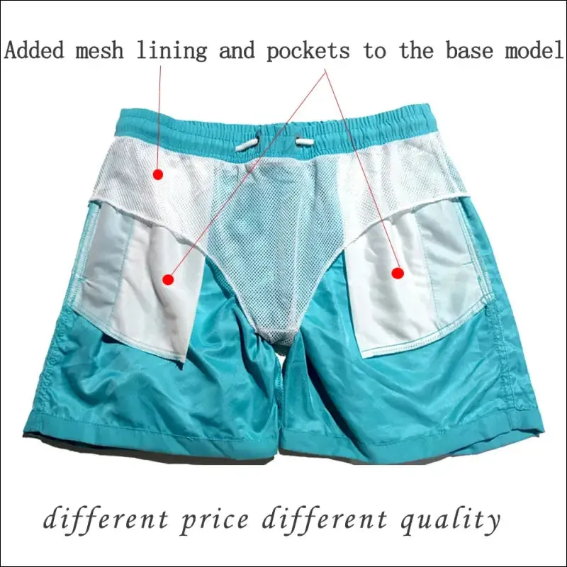 Swim trunks for men - quick dry board shorts with pockets for surfing and beach