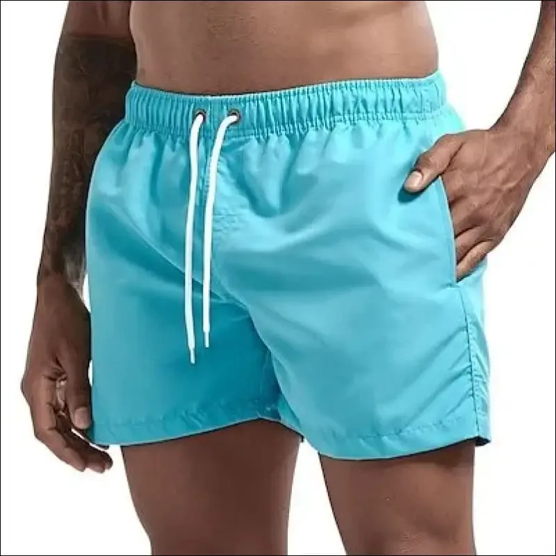Swim trunks for men - quick dry board shorts with pockets for surfing and beach