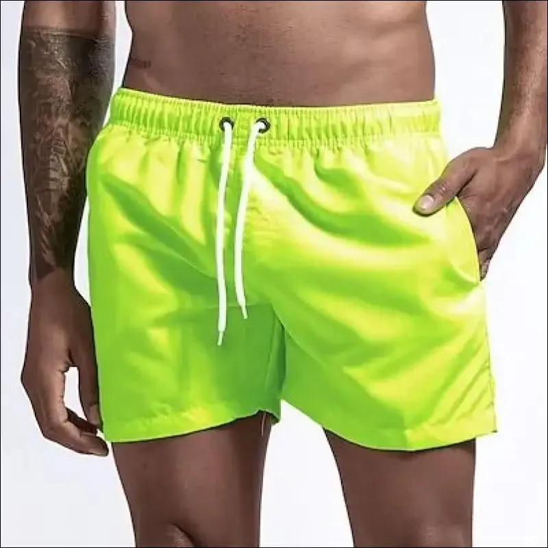 Swim trunks for men - quick dry board shorts with pockets for surfing and beach