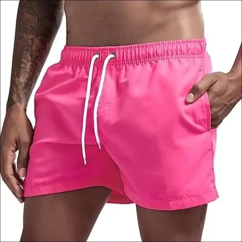 Swim trunks for men - quick dry board shorts with pockets for surfing and beach