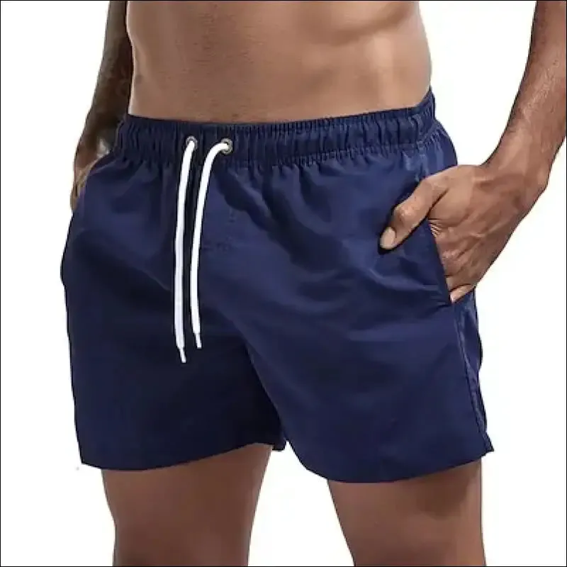 Swim trunks for men - quick dry board shorts with pockets for surfing and beach