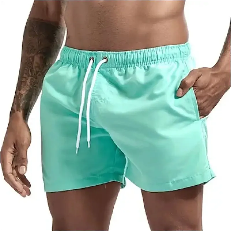 Swim trunks for men - quick dry board shorts with pockets for surfing and beach