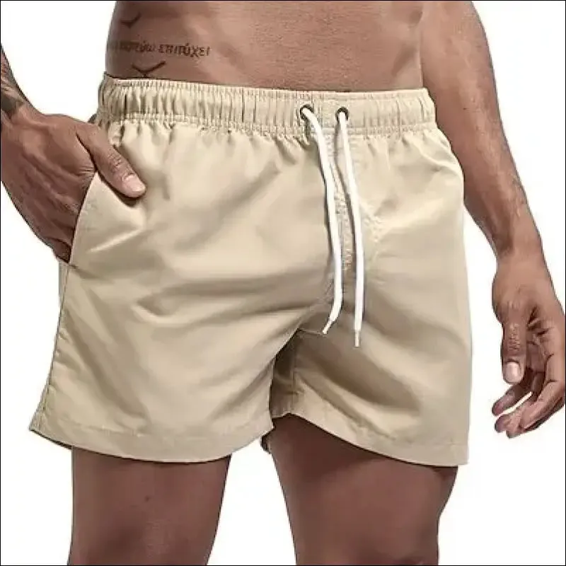 Swim trunks for men - quick dry board shorts with pockets for surfing and beach