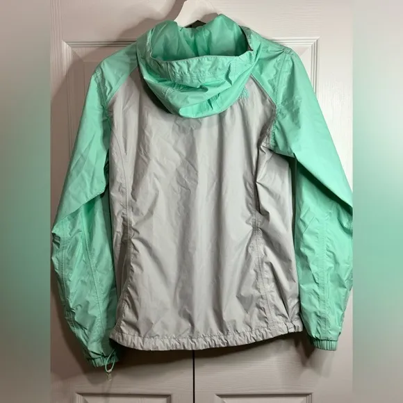 The North Face Women's S Dryvent Rain Jacket Mesh Lining Mint Green &amp; Gray