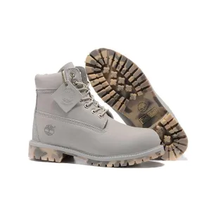 Timberland Icon 6 inch Premium With Camo Outsole Light Gray Waterproof Boots