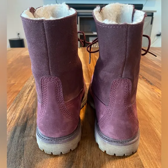 Timberland Jayne Fold Down Boots in Burgundy