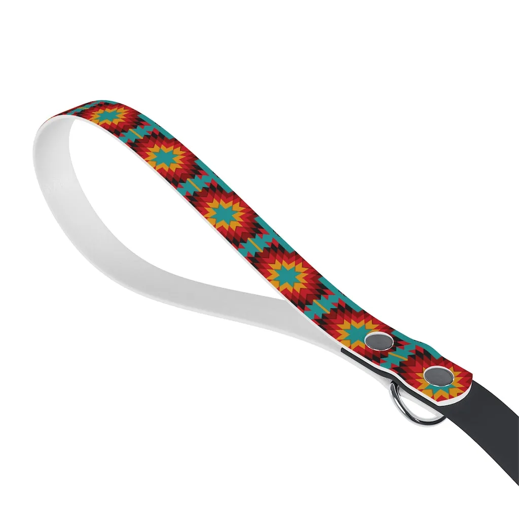 Turquoise Aztec Dog Leash