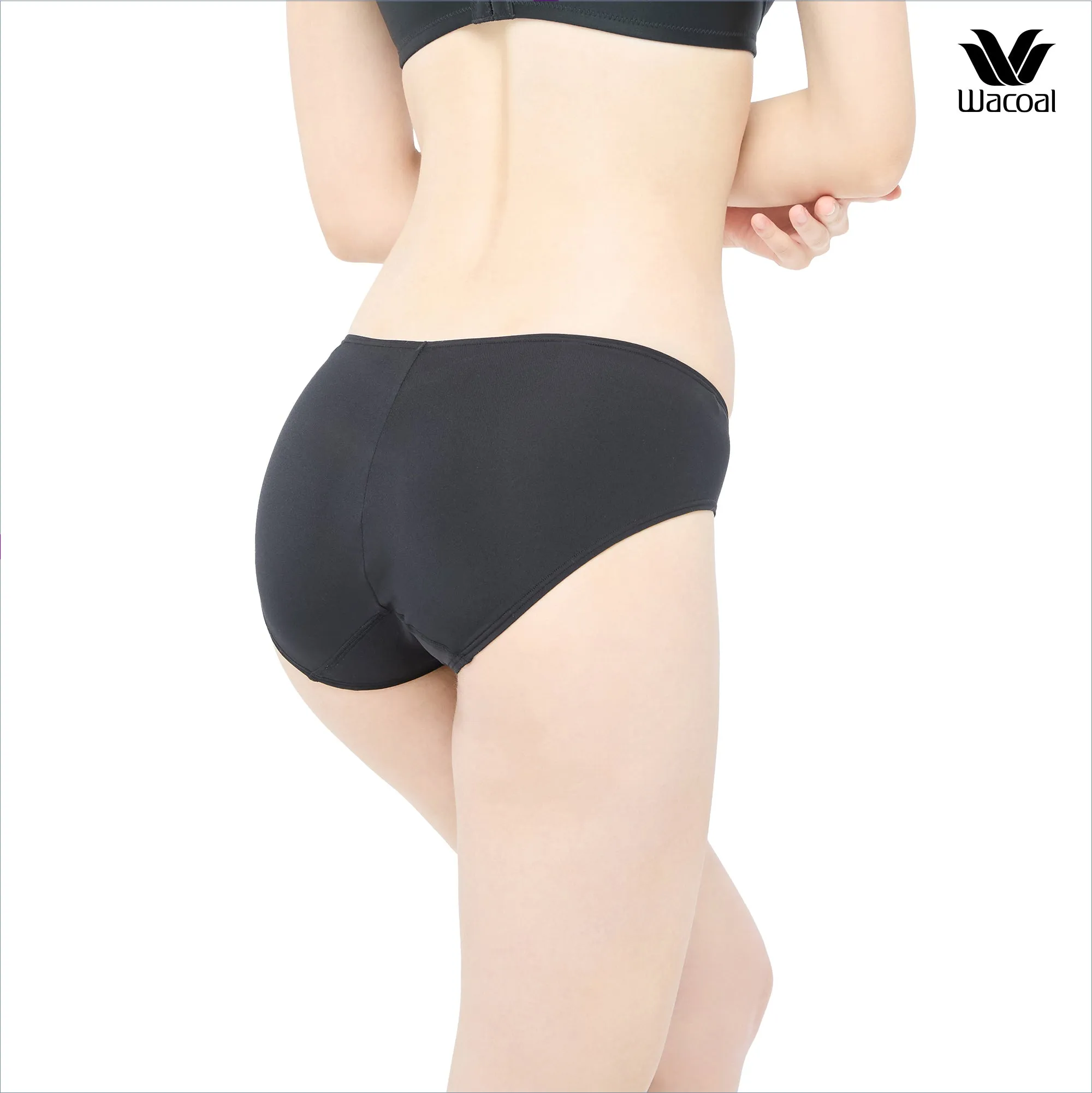 Wacoal Oh my nudes panty Low-rise กางเกงในรูปแบบ BIKINI รุ่น WU2900 สีดำ (BL)