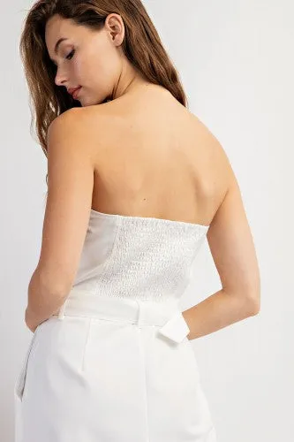 Walk the Walk White Cargo Jumpsuit