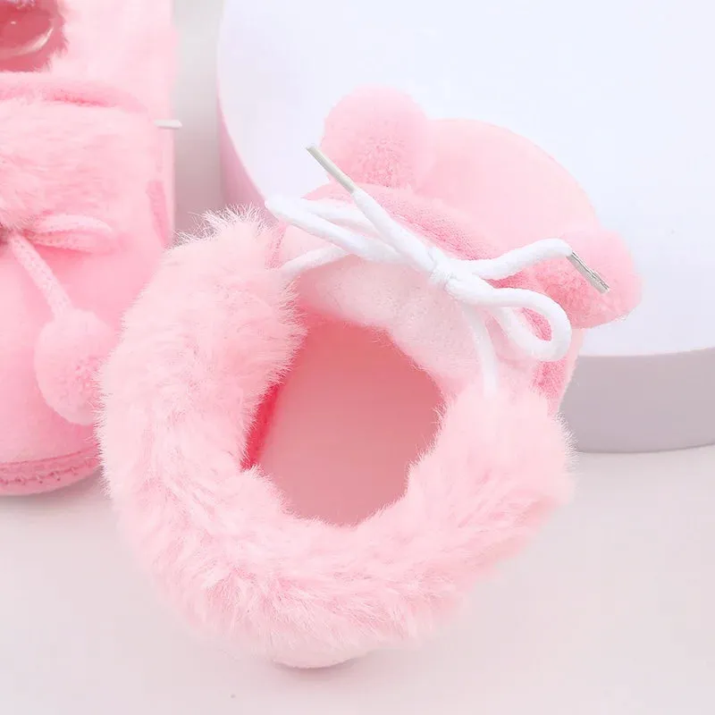 Winter Snow Baby Boots Newborn Warm Red Booties Soft Sole First Walkers Shoes for Baby Girls Boys Infant Shoes Toddler