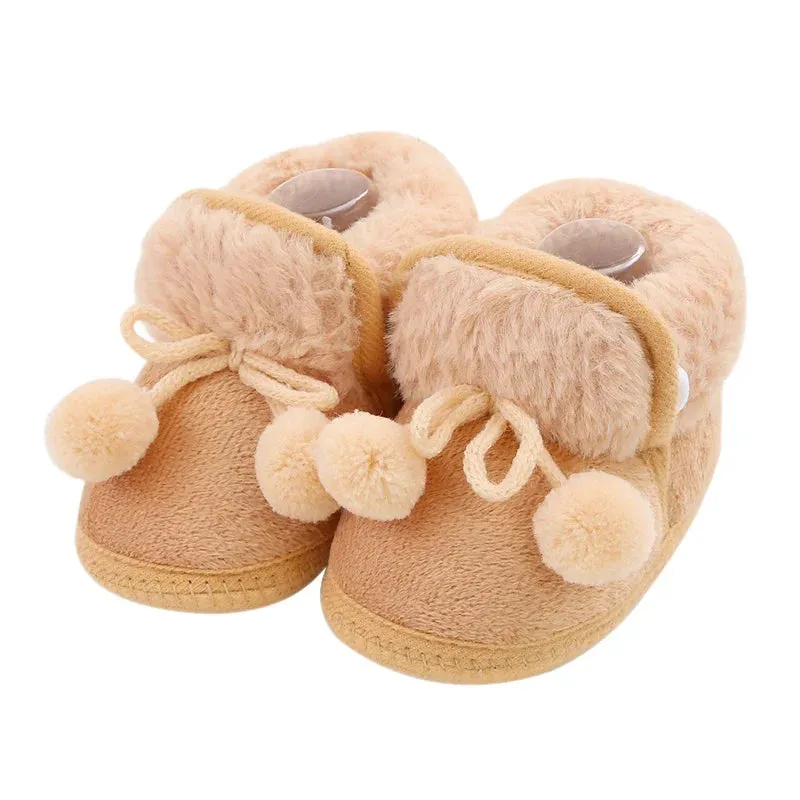 Winter Snow Baby Boots Newborn Warm Red Booties Soft Sole First Walkers Shoes for Baby Girls Boys Infant Shoes Toddler