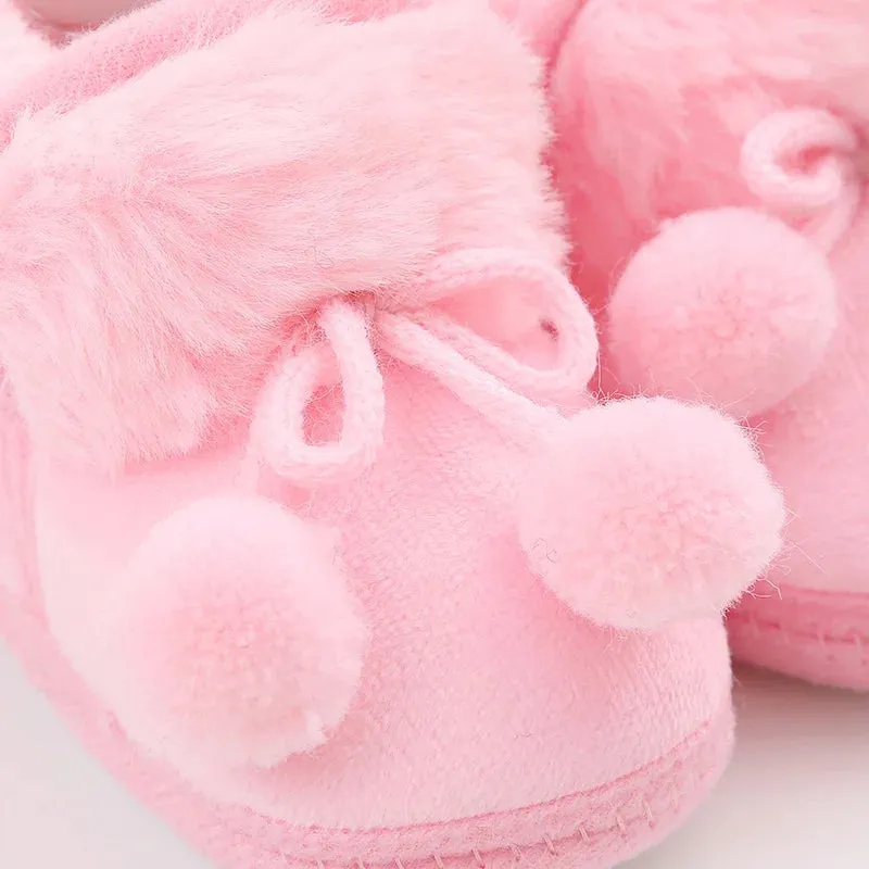 Winter Snow Baby Boots Newborn Warm Red Booties Soft Sole First Walkers Shoes for Baby Girls Boys Infant Shoes Toddler