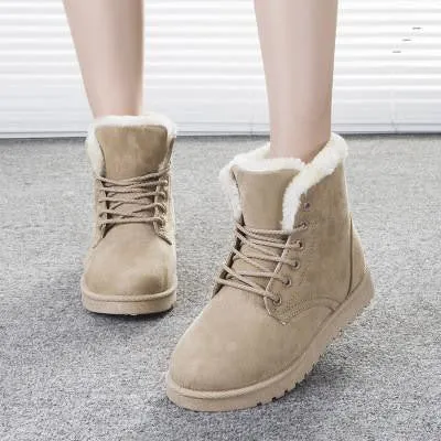 Women Boots Botas Warm Snow Boots Fashion Platform Ankle Boots 7 Color