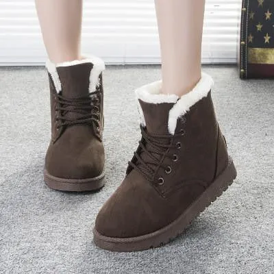 Women Boots Botas Warm Snow Boots Fashion Platform Ankle Boots 7 Color