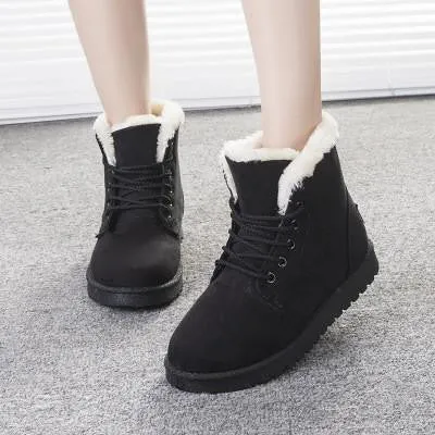 Women Boots Botas Warm Snow Boots Fashion Platform Ankle Boots 7 Color