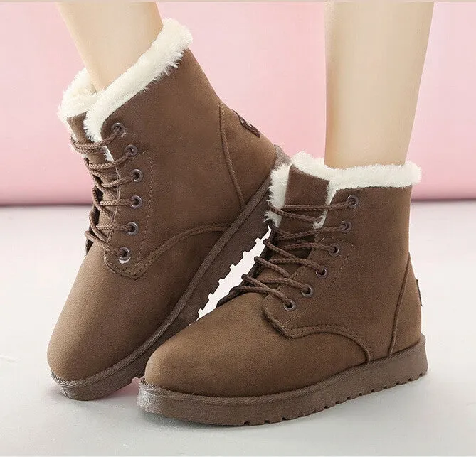 Women Boots Fashion Snow Shoes Women Winter Boots Warm Fur Ankle Boots For Women Winter Shoes