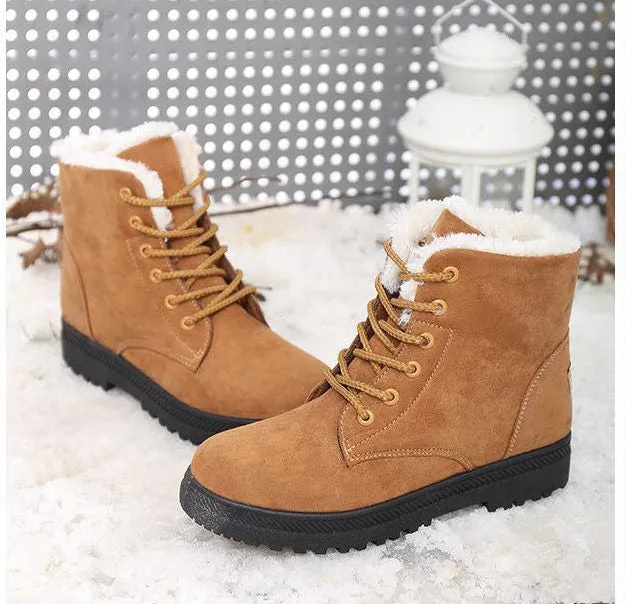 Women Boots Fashion Snow Shoes Women Winter Boots Warm Fur Ankle Boots For Women Winter Shoes