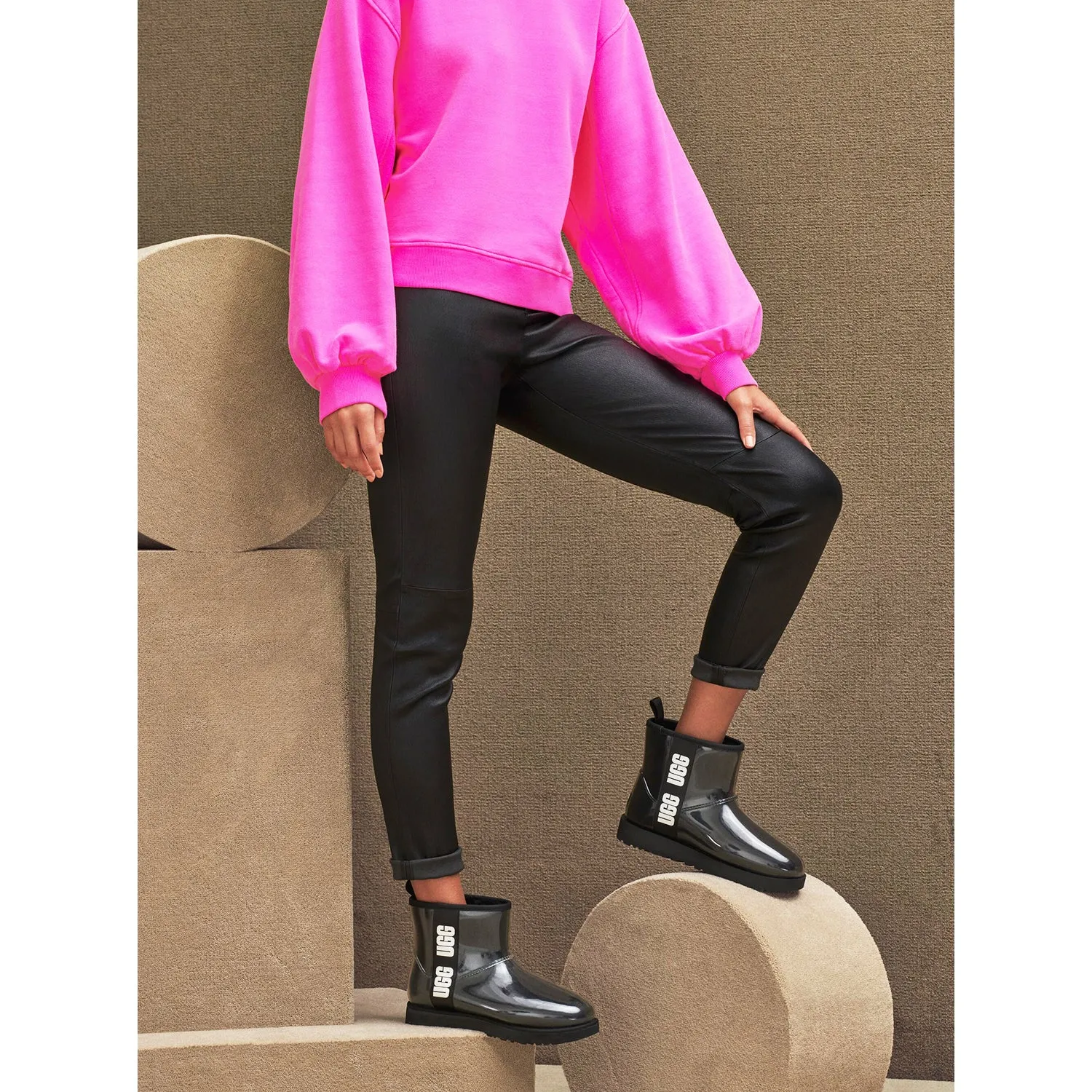 Women's Classic Clear Mini Black Synthetic